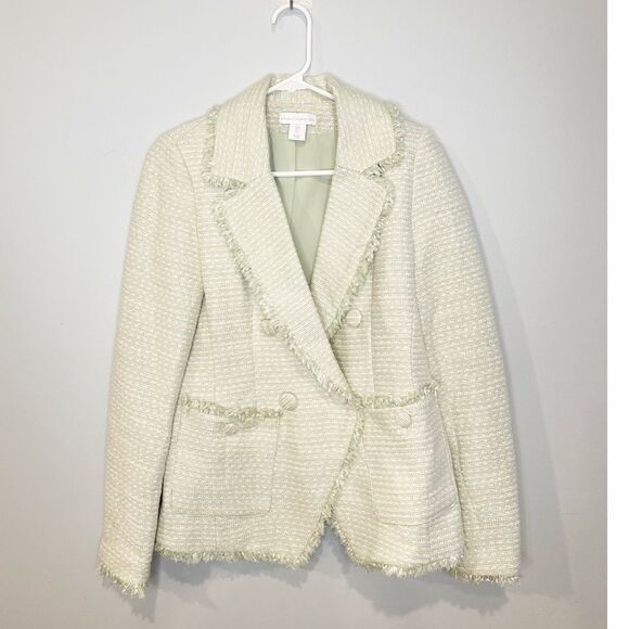House of Harlow 1960 tweed blazer green - Picture 1 of 4